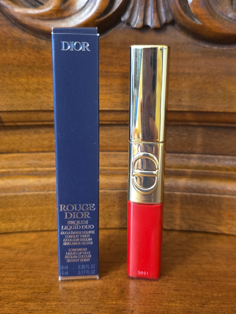 Dior Rouge Dior Sequin Liquid Duo, Color 999 Limited Edition--NIB